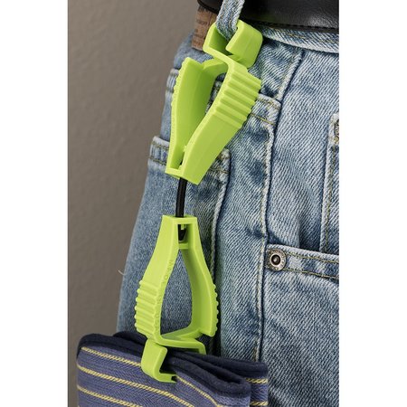 Glove Guard 1950 Dual Large End clip, Lime Green 1950LG